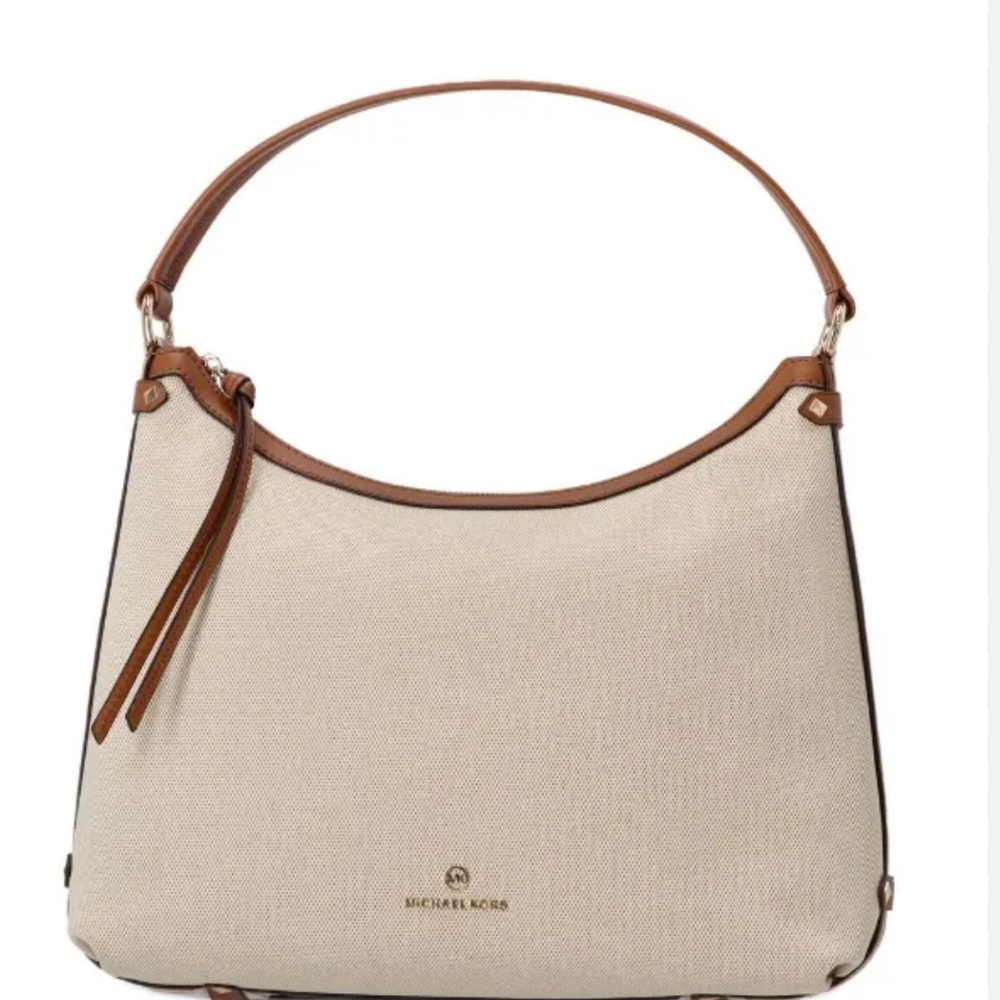 Michael Kors Beige and Brown Shoulder Bag
